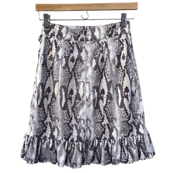 MSGM Milano Ruffle Snakeskin Mini Skirt NEW - Picture 2 of 7
